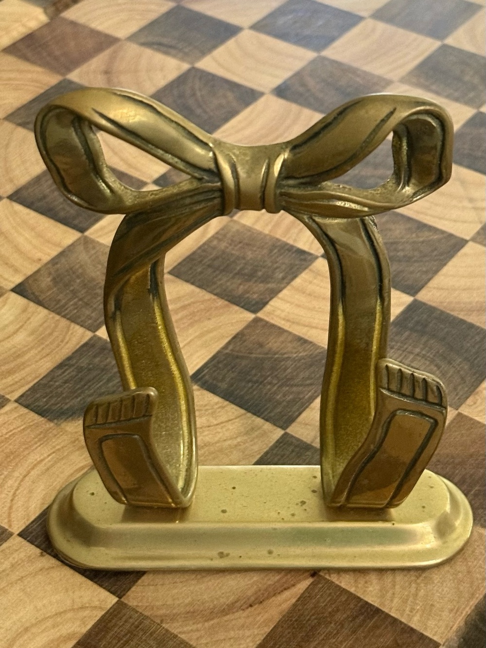 Vintage Brass Bow Decor Shelf Hook CBK LTD 1989